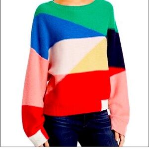 Joie Megu color-block wool cashmere sweater